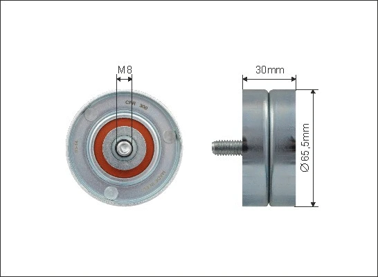 Tensioner Pulley, V-ribbed belt (398-98)