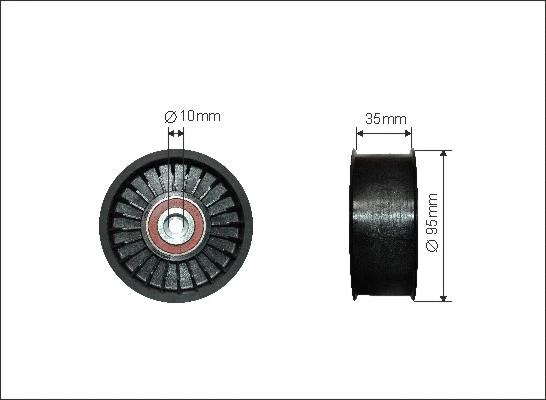 Deflection/Guide Pulley, V-ribbed belt (500049)