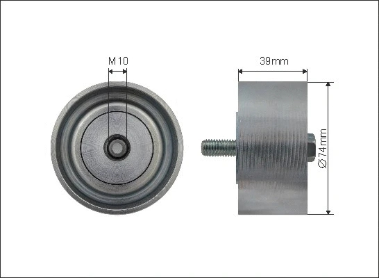 Deflection/Guide Pulley, V-ribbed belt (500604)