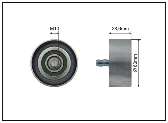 Deflection/Guide Pulley, V-ribbed belt (500685)