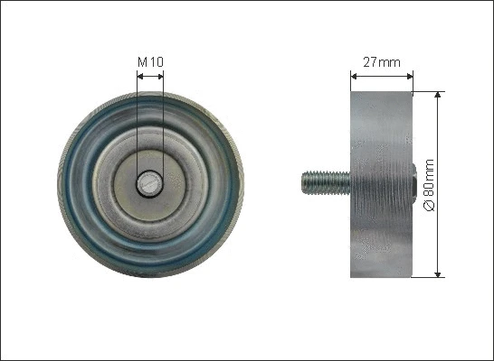 Deflection/Guide Pulley, V-ribbed belt (500507)