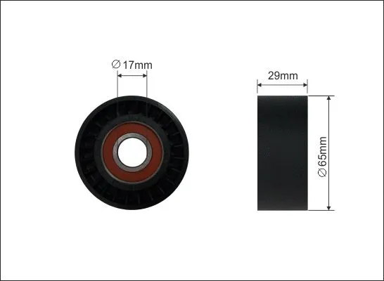 Tensioner Pulley, V-ribbed belt (13-00)