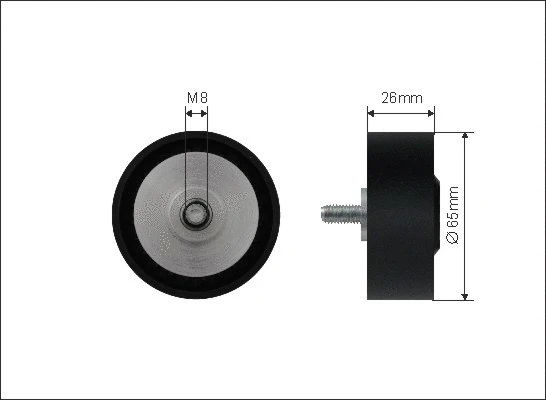 Deflection/Guide Pulley, V-ribbed belt (500542)