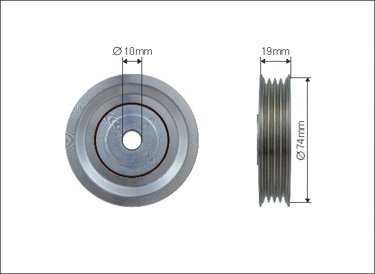 Tensioner Pulley, V-ribbed belt (500098)