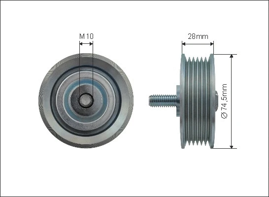 Deflection/Guide Pulley, V-ribbed belt (500224)
