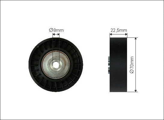 Deflection/Guide Pulley, V-ribbed belt (06-14)