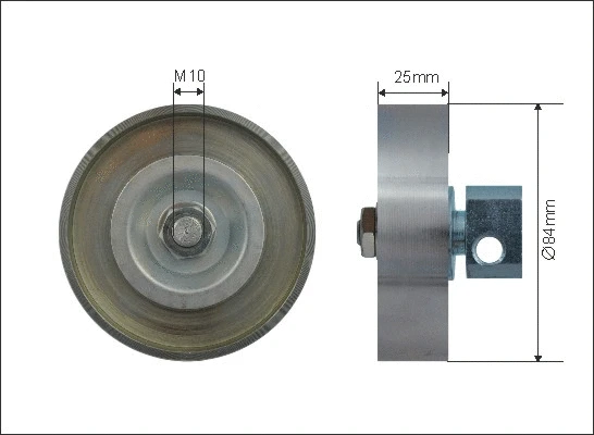 Tensioner Pulley, V-ribbed belt (500160)