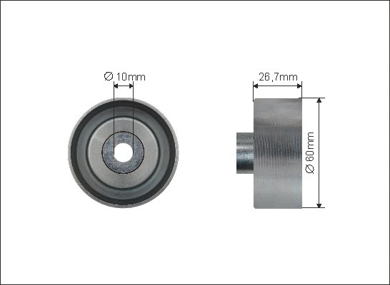 Deflection/Guide Pulley, V-ribbed belt (308-37)