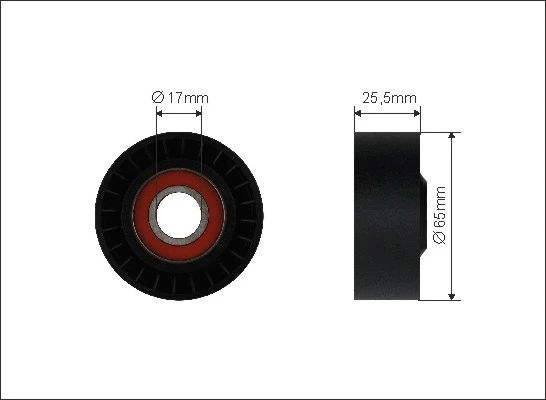 Tensioner Pulley, V-ribbed belt (272-00)