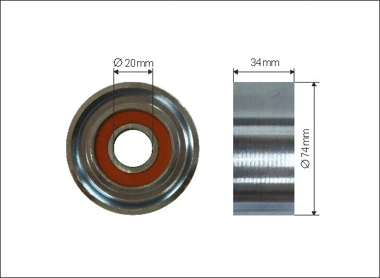 Deflection/Guide Pulley, V-ribbed belt (216-00)