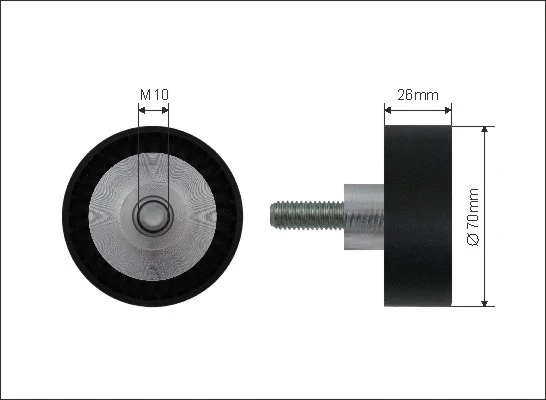 Deflection/Guide Pulley, V-ribbed belt (01-13)