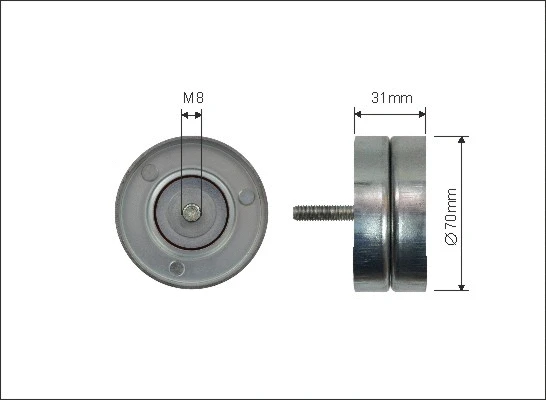 Deflection/Guide Pulley, V-ribbed belt (500151)