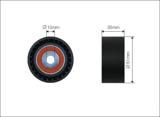 Deflection/Guide Pulley, timing belt (500142)