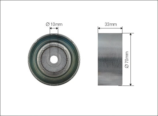 Deflection/Guide Pulley, V-ribbed belt (500374)