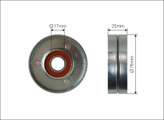 Tensioner Pulley, V-ribbed belt (500290)