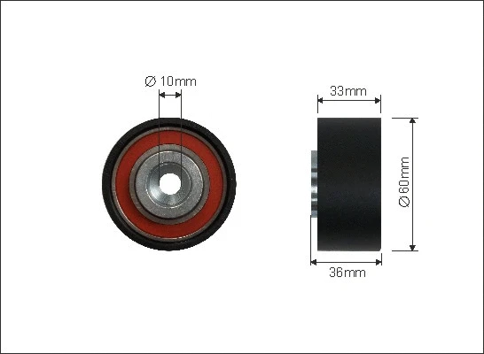 Deflection/Guide Pulley, timing belt (362-127)