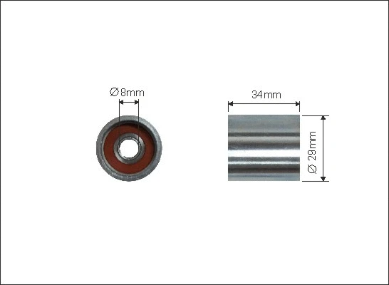 Deflection/Guide Pulley, timing belt (219-95)