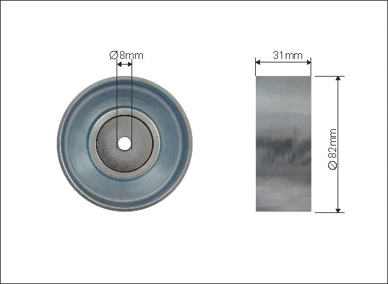 Tensioner Pulley, V-ribbed belt (500205)