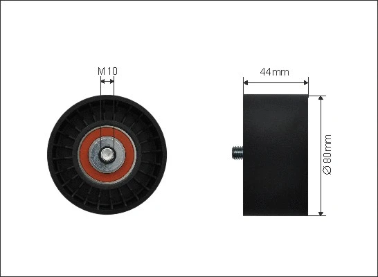Tensioner Pulley, V-ribbed belt (476-118)