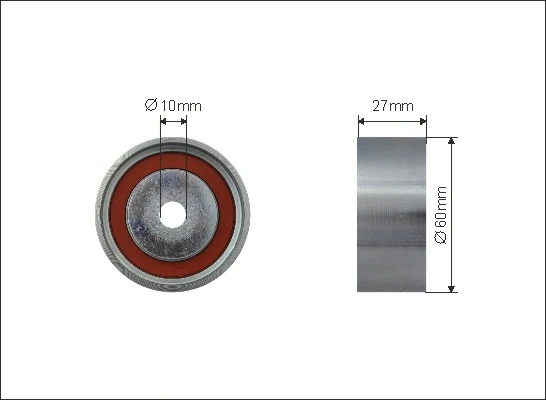 Deflection/Guide Pulley, timing belt (388-99)