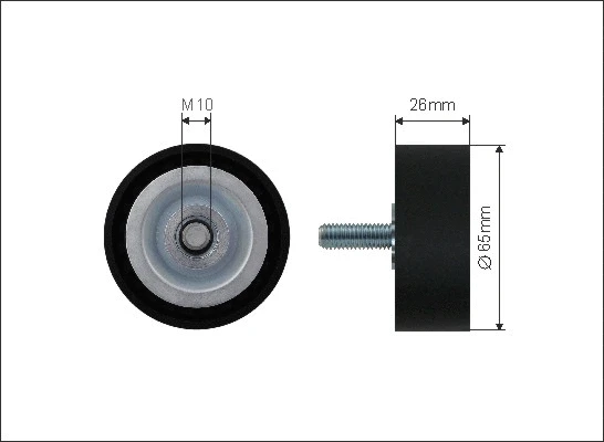 Tensioner Pulley, V-ribbed belt (500017)