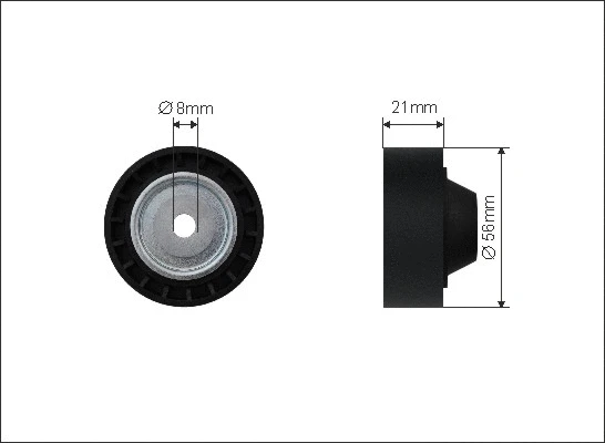Deflection/Guide Pulley, V-ribbed belt (36-49)