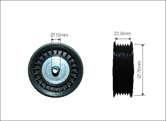 Deflection/Guide Pulley, V-ribbed belt (500080)