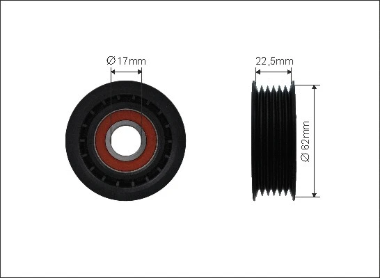 Tensioner Pulley, V-ribbed belt (324-00)