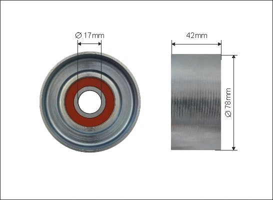 Tensioner Pulley, V-ribbed belt (500593)