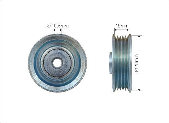 Deflection/Guide Pulley, V-ribbed belt (500105)