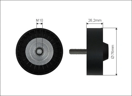 Deflection/Guide Pulley, V-ribbed belt (452-137)