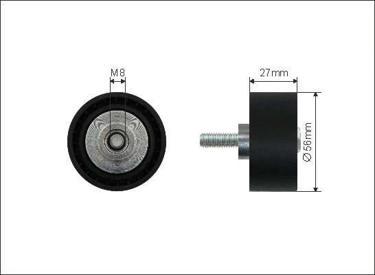 Deflection/Guide Pulley, V-ribbed belt (251-112)