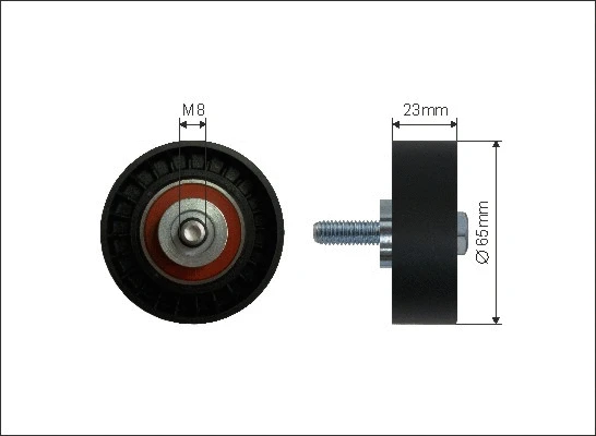 Deflection/Guide Pulley, V-ribbed belt (08-16)