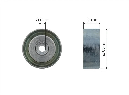 Tensioner Pulley, V-ribbed belt (500447)