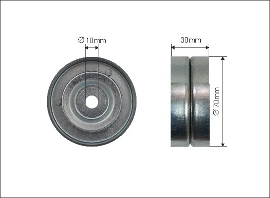 Deflection/Guide Pulley, V-ribbed belt (500141)