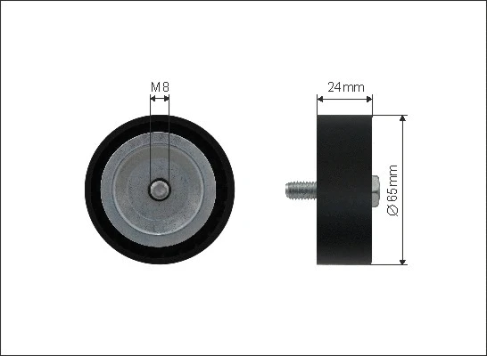Deflection/Guide Pulley, V-ribbed belt (500204)