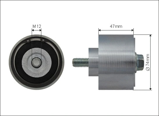 Deflection/Guide Pulley, V-ribbed belt (500274)