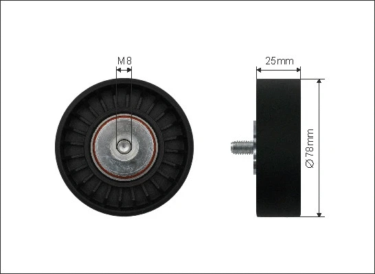 Deflection/Guide Pulley, V-ribbed belt (22-52)
