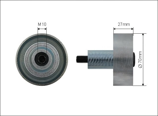 Deflection/Guide Pulley, V-ribbed belt (500479)