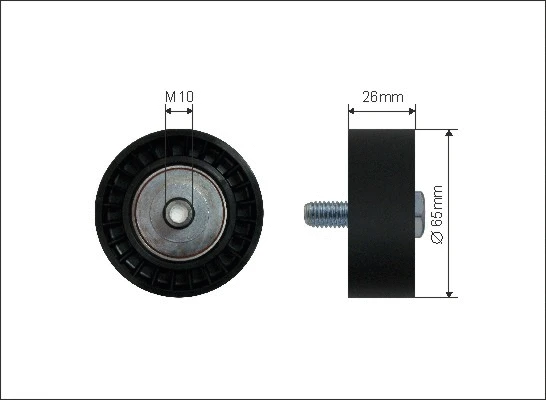 Deflection/Guide Pulley, V-ribbed belt (143-26)