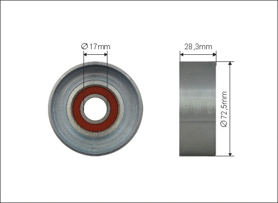 Deflection/Guide Pulley, V-ribbed belt (500357)
