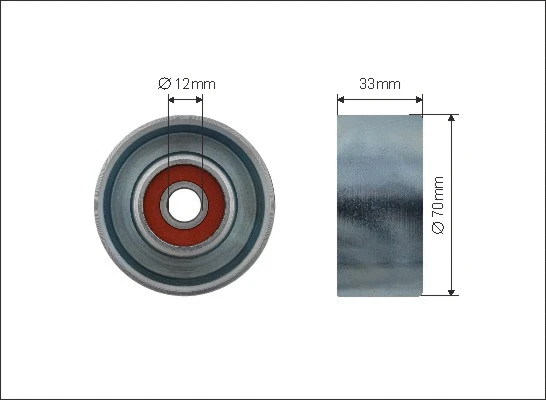 Deflection/Guide Pulley, V-ribbed belt (500473)