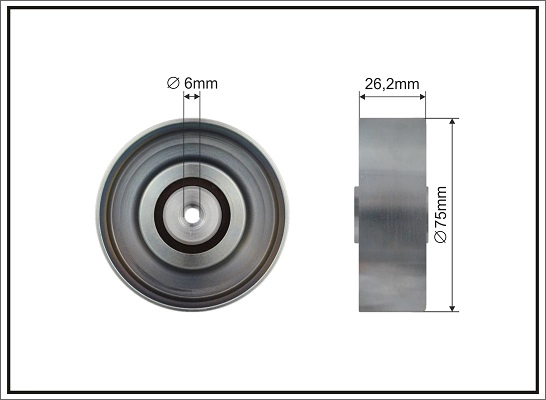 Deflection/Guide Pulley, V-ribbed belt (500708)