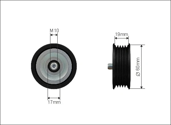 Deflection/Guide Pulley, V-ribbed belt (500095)