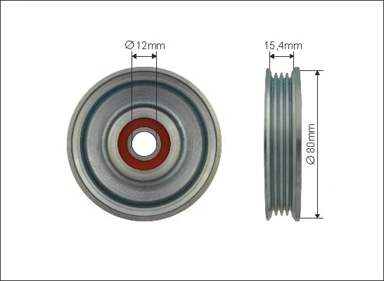 Deflection/Guide Pulley, V-ribbed belt (379-133)