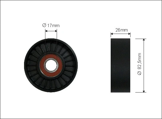 Tensioner Pulley, V-ribbed belt (121-00)
