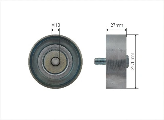 Deflection/Guide Pulley, V-ribbed belt (500480)