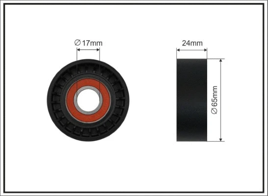 Tensioner Pulley, V-ribbed belt (500645)