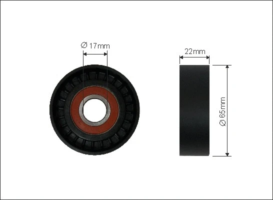 Deflection/Guide Pulley, V-ribbed belt (07-00)