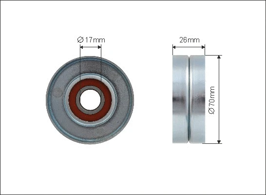 Tensioner Pulley, V-ribbed belt (458-05)
